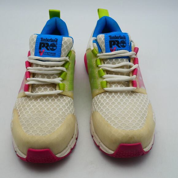 Timberland Women's 6.5 PRO Radius Composite Safety Toe Work Shoes White Pink - Picture 6 of 10